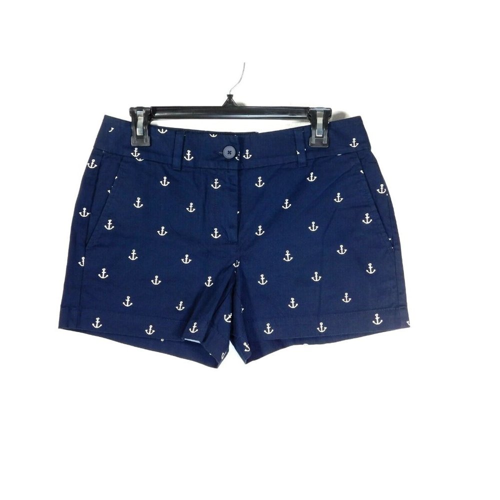 Loft 4" mid rise chino shorts ⚓️ anchor pattern
